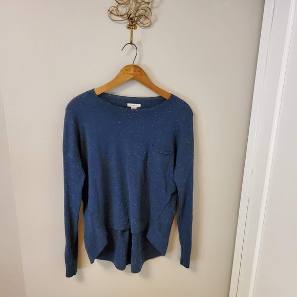 Caslon Sweaters - Caslon marled blue hi-lo sweater, EUC Sz XS